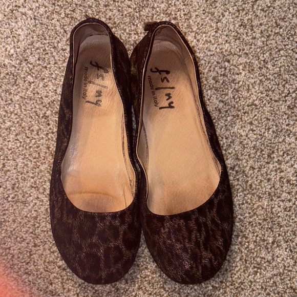 8 fsny Leopard Print Ballet Flats black - Picture 1 of 5
